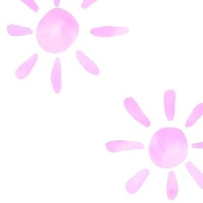 Pink Watercolor Boho Sun large