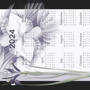 2024 Calendar - Grace and Beauty - Modern Art Nouveau - Color 2