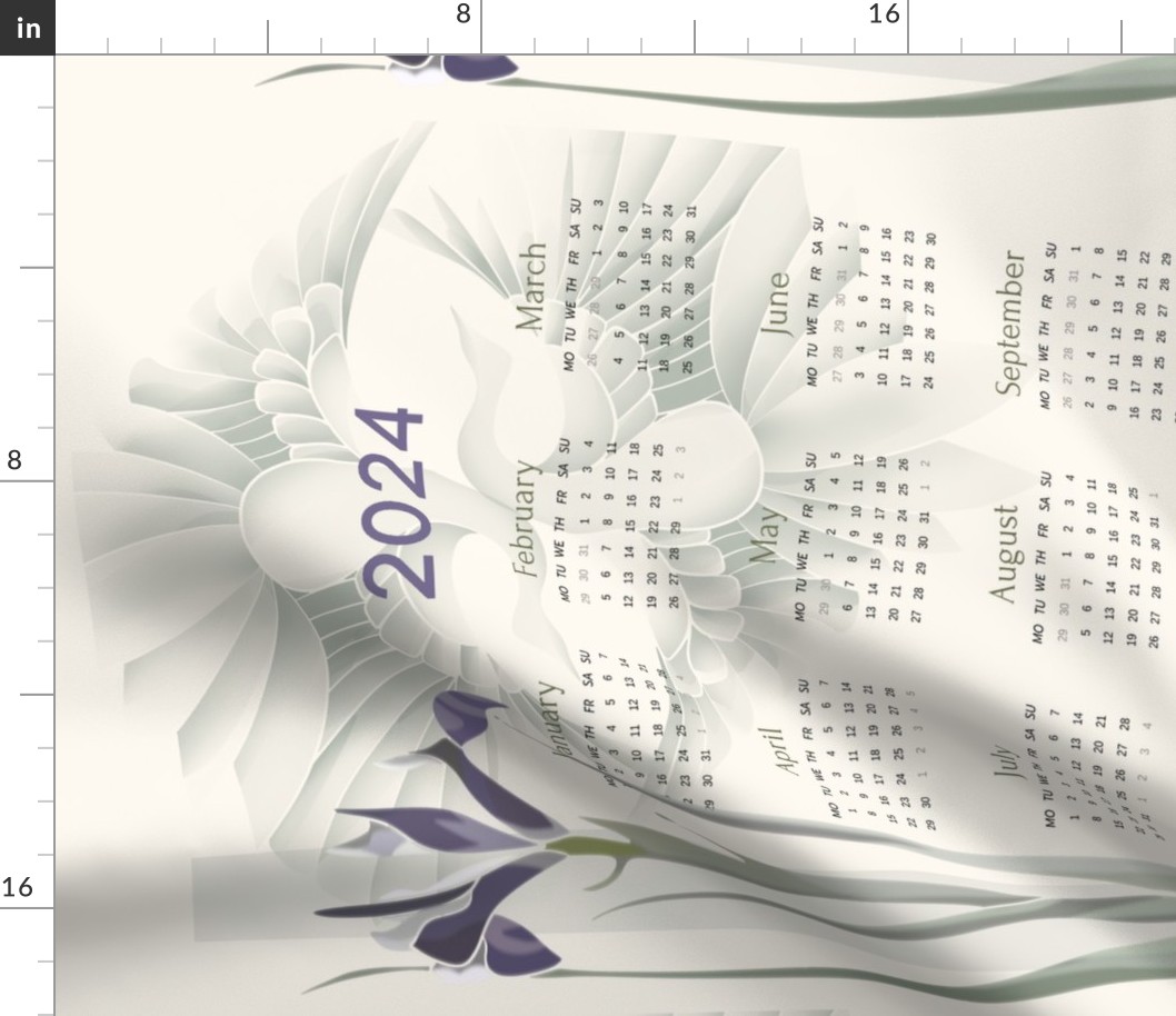 2024 Calendar - Grace and Beauty - Modern Art Nouveau