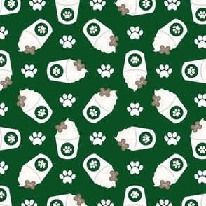 Pup Cup Paw Prints - Green