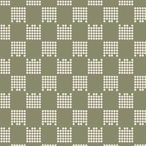 Sage Green Dotted Squares