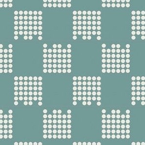 Teal Dotted Squares