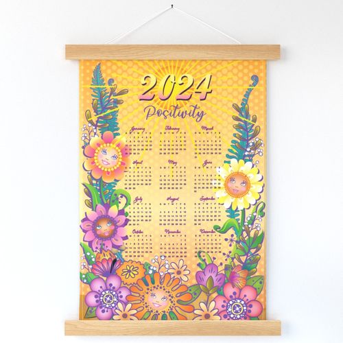 2023 Positivity Calendar Tea Towel & Wall Hanging