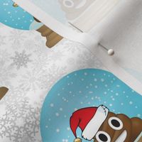 Snowglobe Santa Christmas Poop Emoji