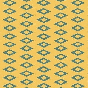Teal Triangles Gold Zigzags