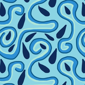 water drops and swirls