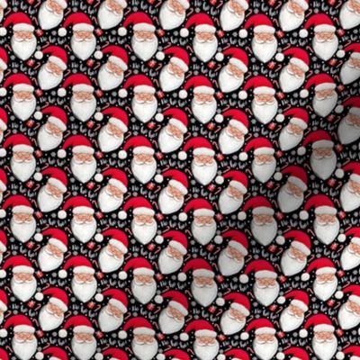 Santa Ho-ho-ho tiny scale Christmas fabric 