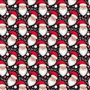 Santa Ho-ho-ho tiny scale Christmas fabric 