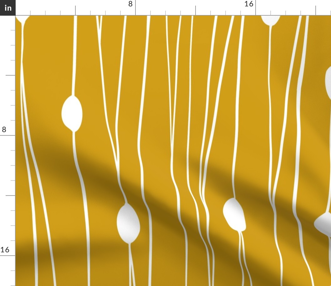 Entangled - Geometric Lines Yellow - Jumbo Scale