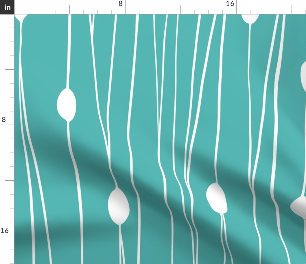 Entangled - Geometric Lines Aqua - Jumbo Scale