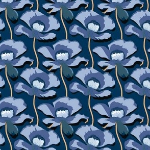 Oil Painted Himalayan Blue Poppies