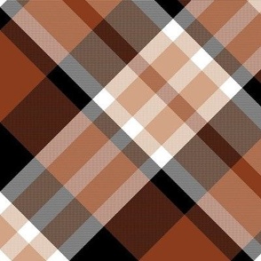 Nine Boxes Plaid in Browns 45 degree