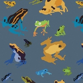 Minamilist Frogs (Dark Blue Version)