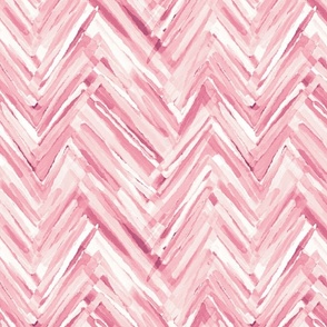 Baby Pink Hand Painted Watercolor Herringbone (Medium Scale)