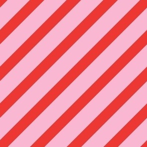 Candy Cane Stripes Red & Pink | Lg.