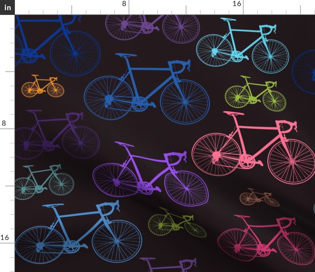 Bicycles  on dark background