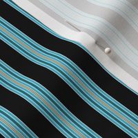 Blue Messy Quilt - Stripes - Hazel Wood, Bright Teal, Deep Teal, Light Smoke, Black - d0c38f, dabd0, 034f5d, cfe6f4
