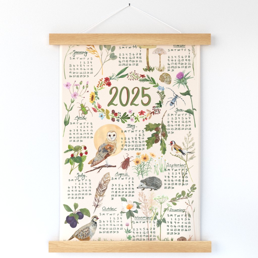 2024-into-the-woods-calendar-wall-hanging-spoonflower