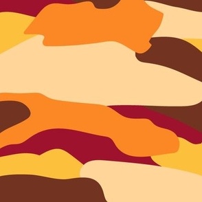 Modern Abstract Camouflage in Autumn Colour Palette 24in
