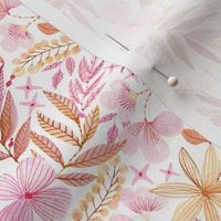 Sweet Pink Floral Watercolor Pattern