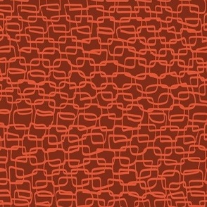 bricks orange with a feel of hand knitting - big