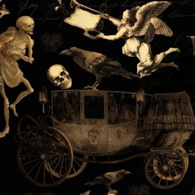  Victorian Nightmare, Edwardian bewitched woman, halloween aesthetic skeletons halloween aesthetic goth wallpaper skulls, sepia black