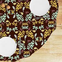 bird wreath brown