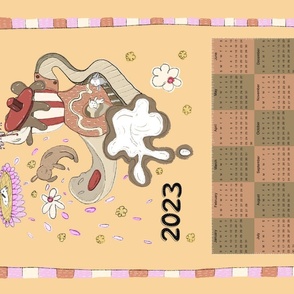 2023 Calendar, Roller Coaster Rabbit