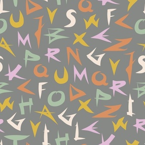 abc neutral colourful alphabet lettering 