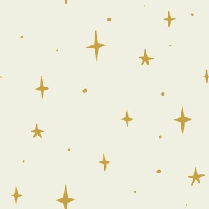 Stars // cream background // large scale // 12.3"