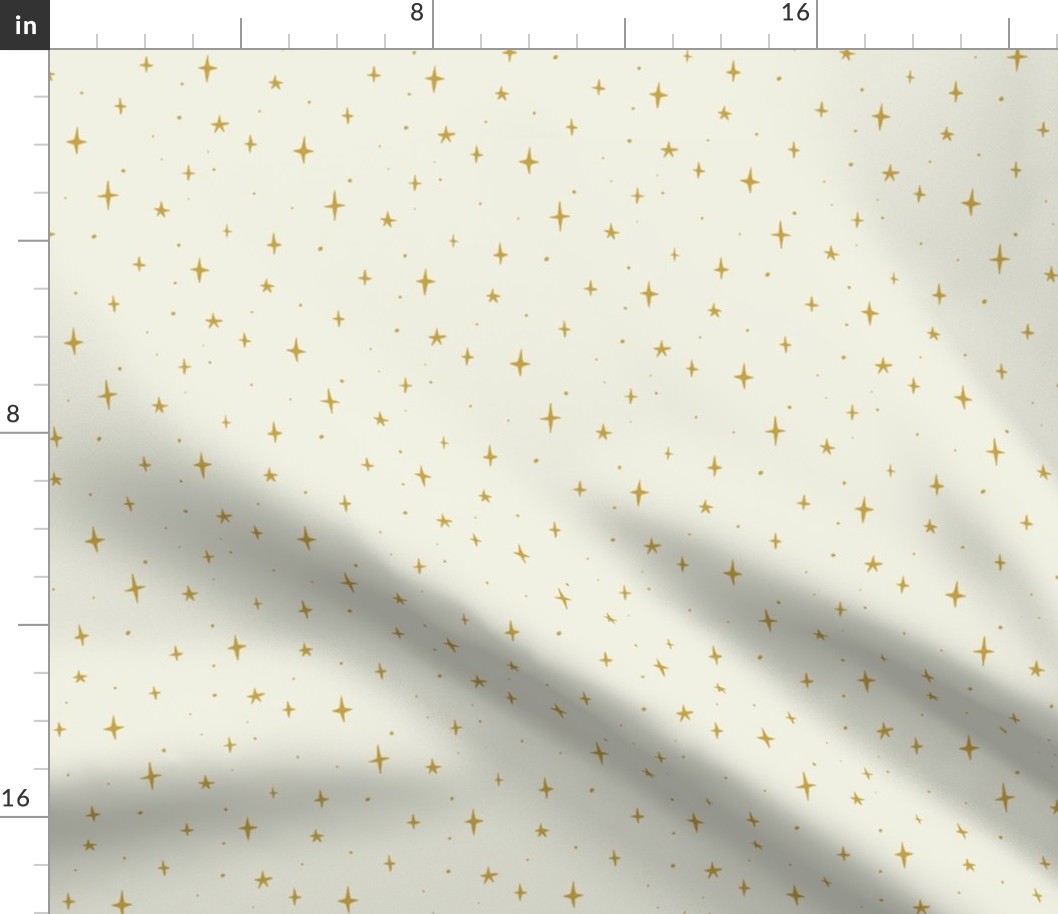 Stars // cream background // small scale // 4.2"