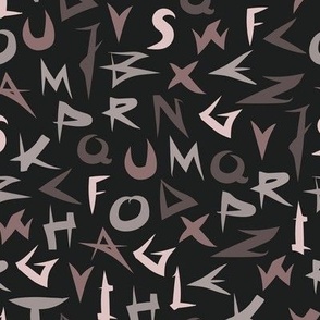 abc dark colorful grayish alphabet lettering 