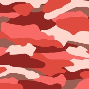 Red Monochromatic Abstract Camouflage 12 in
