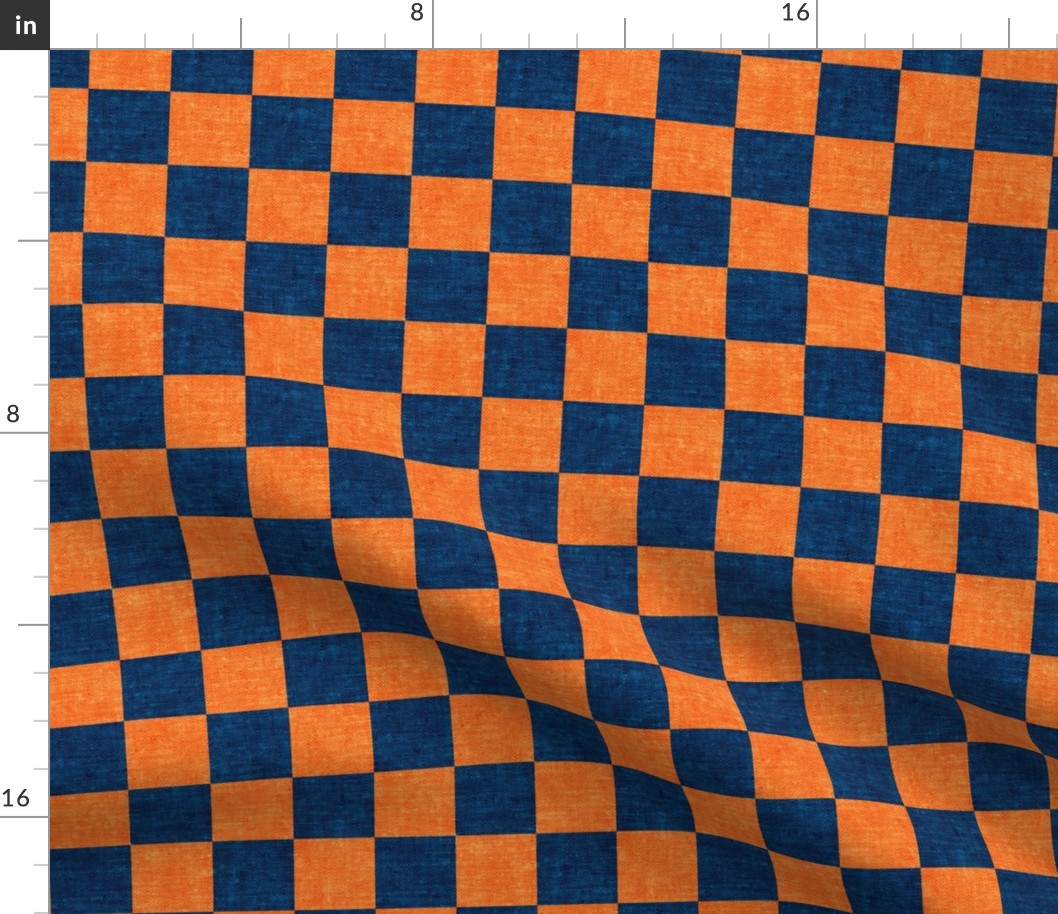 (1.5" scale) orange and blue checks - LAD22