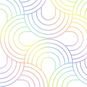 Modern Pastel Rainbow Pattern