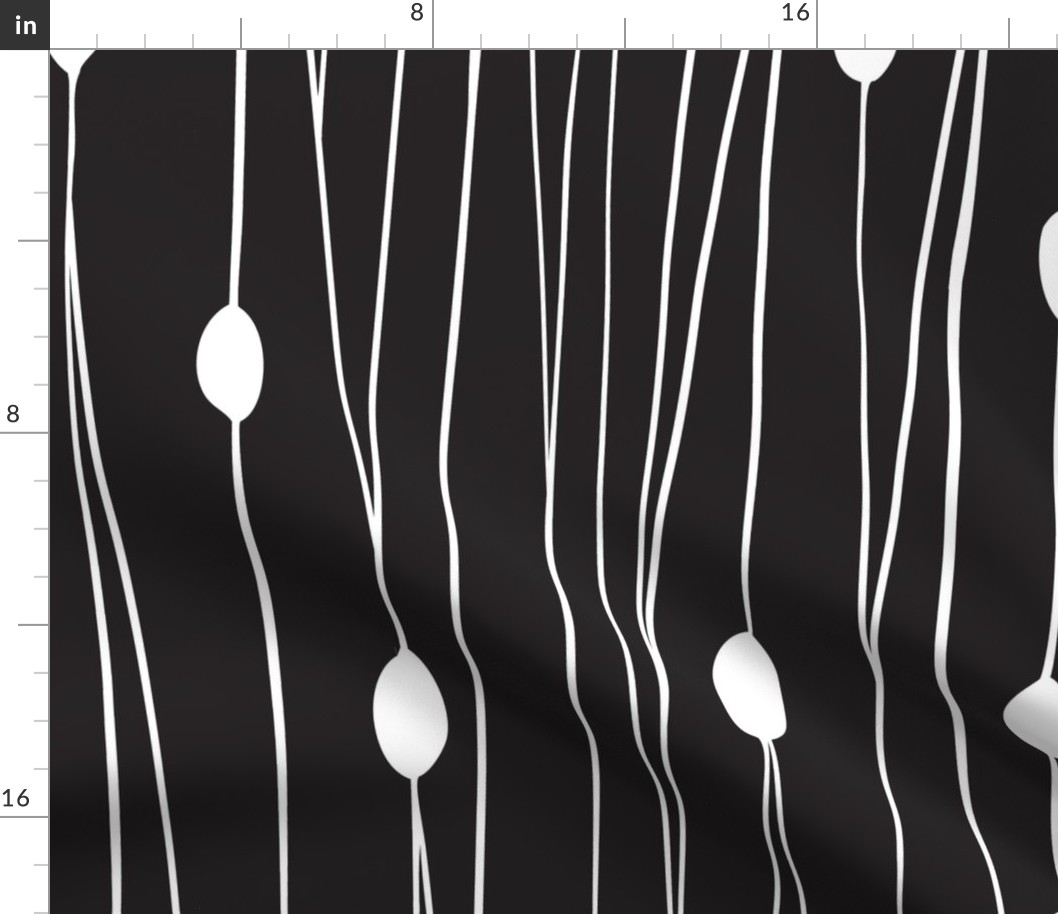 Entangled - Geometric Lines Black and White - Jumbo Scale