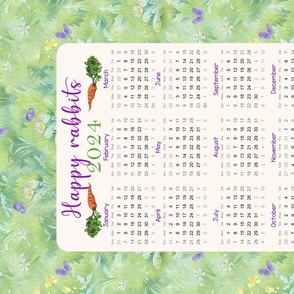2024 cute rabbit calendar