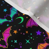 Halloween Bats Moon Stars Cute Trendy Halloween Fabric