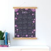 purple anemone calendar wall hanging