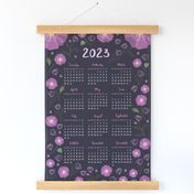 purple anemone calendar wall hanging