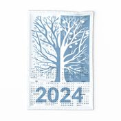 Four Seasons Tree Calendar English denim blue 2024