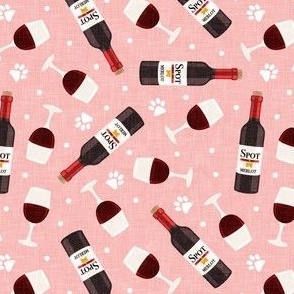 doggy wine - Spot Merlot - Dogs & Wine - pink - LAD22