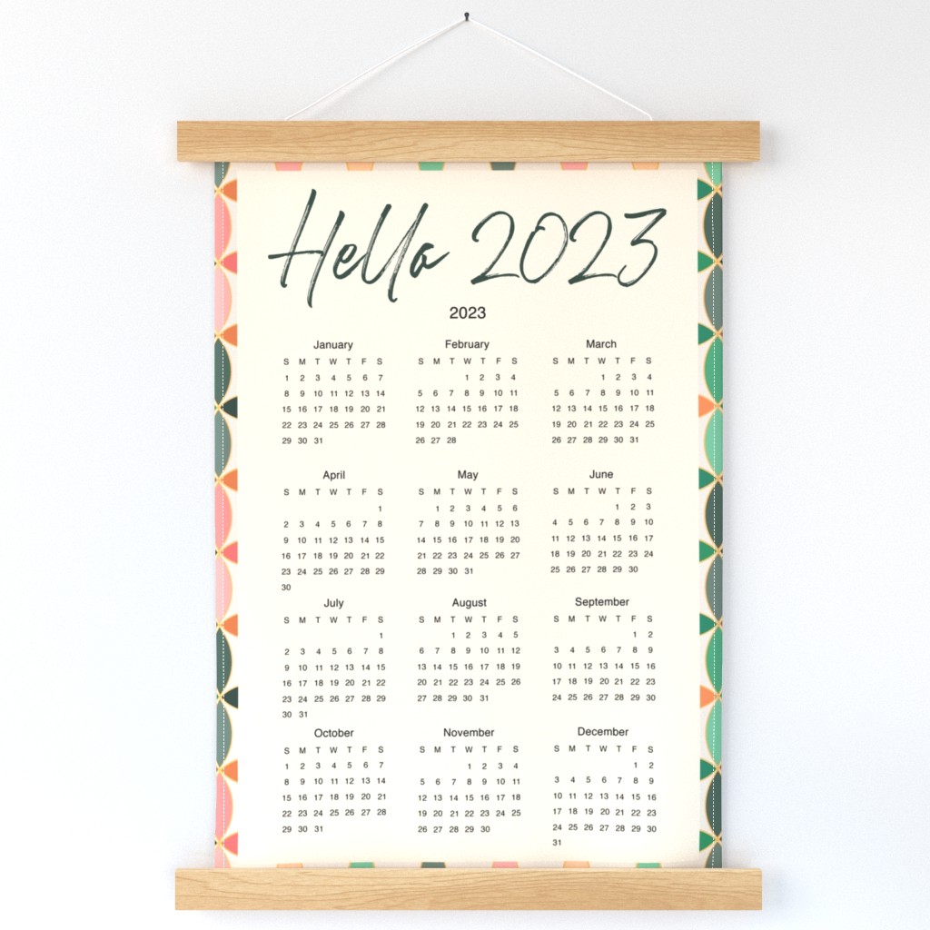 Hello 2023 Wall Hanging Calendar