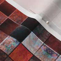 Messy Checks Quilt - Marsala - c55d5c