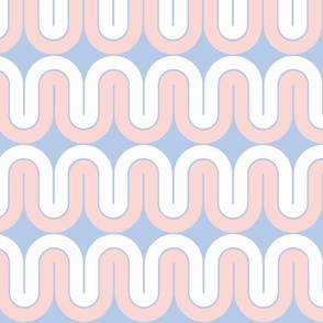 Muted Pink and Blue Waves