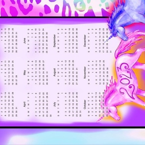 2023 Unicorn calendar panel