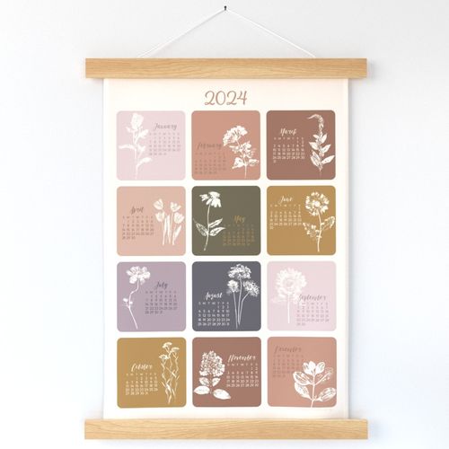 2023 Calendar Tea Towel - Real Flowers