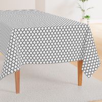 Moroccan quatrefoil lattice - gray on white