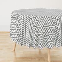 Moroccan quatrefoil lattice - gray on white