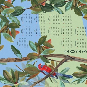 2023 Rosellas Calendar Chinoiserie Style